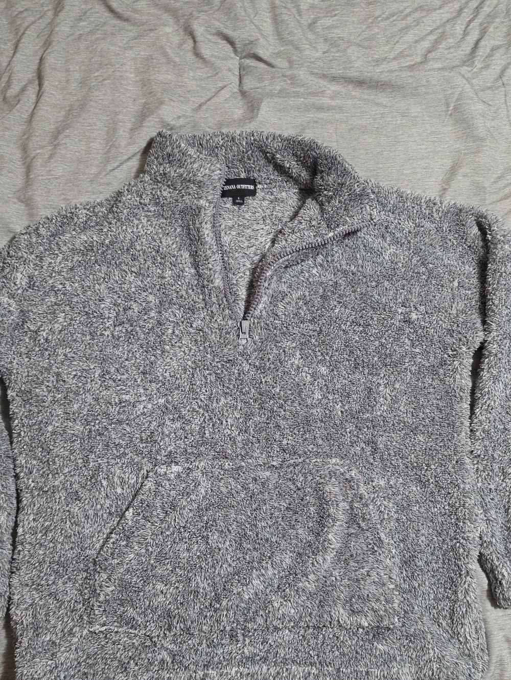 Cozy Quarter-Zip Womens Fleece Pullover - Gray